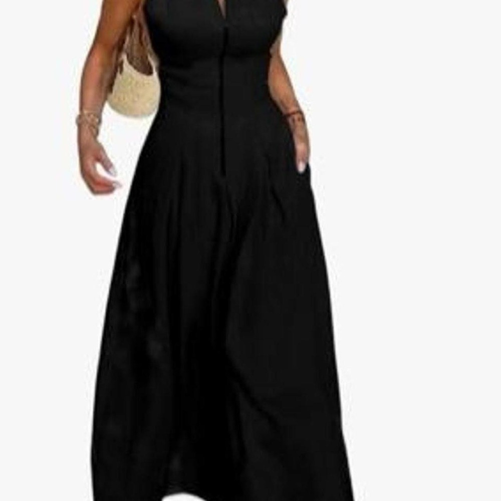 UOOZEE Women's Minimalist Sleeveless Loose Fit Long Maxi Dress